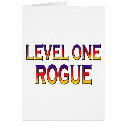 Level one rogue (Front)
