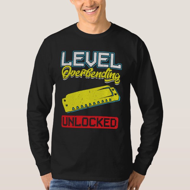Level Overbending Unlocked Harmonica Player T-Shirt (Front)