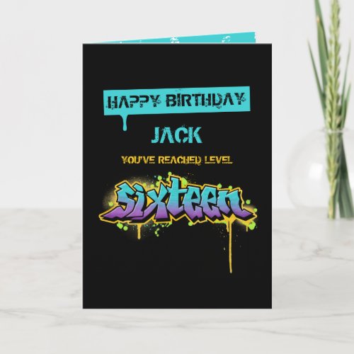 Level Sixteen Birthday Card