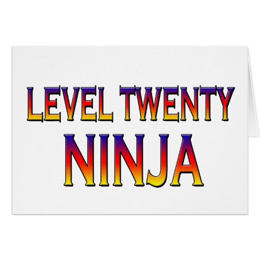 Level twenty ninja cards (Front Horizontal)