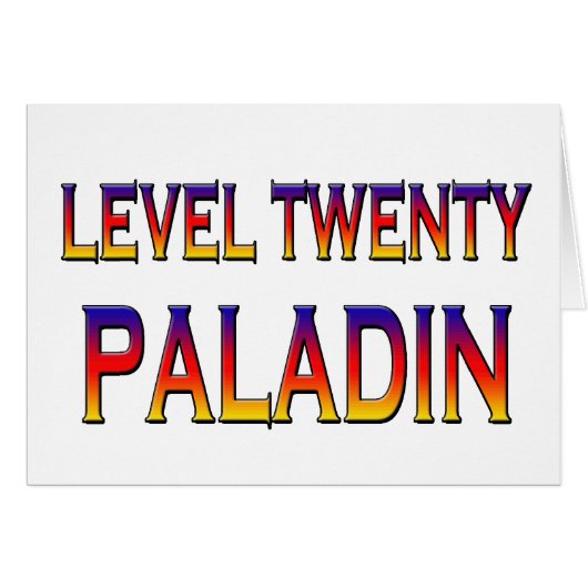 Level twenty paladin (Front Horizontal)