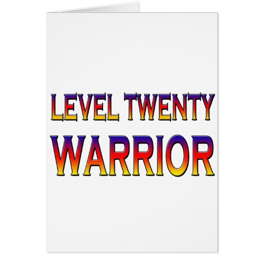 Level twenty warrior cards (Front)
