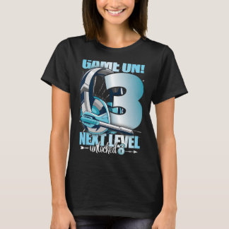 Level Unlocked 3rd Birthday 3 Years Boy Girl Gamin T-Shirt