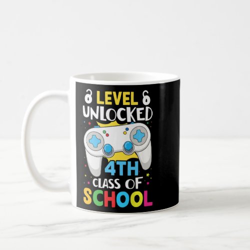 Level Unlocked 4th Grade Primary School Schulkind  Coffee Mug