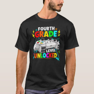 Level Unlocked 4th Grade Video Game 4th Grade Cont T-Shirt