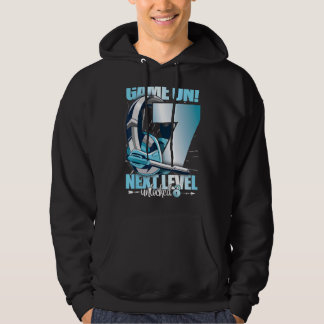 Level Unlocked 7th Birthday 7 Years Boy Girl Gamin Hoodie