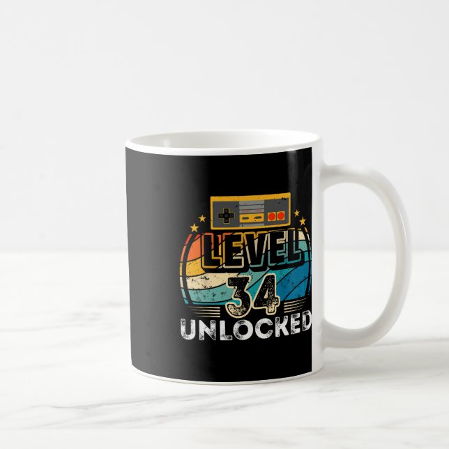 Level &#  Unlocked Birthday Boy &# th Video Game Coffee Mug (Right)
