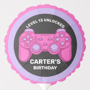 Level Unlocked Birthday Gamer Personalized Balloon
