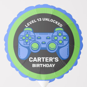 Level Unlocked Birthday Gamer Personalized Balloon