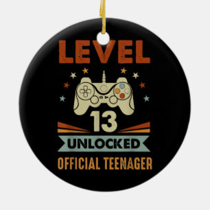 Level unlocked official teenager Ceramic Ornament