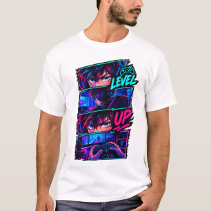 Level Up Anime Gamer Gaming Aesthetic T-Shirt