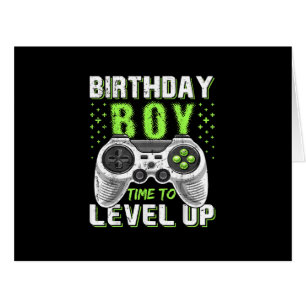 Level Up Birthday Boy Video Game Cards