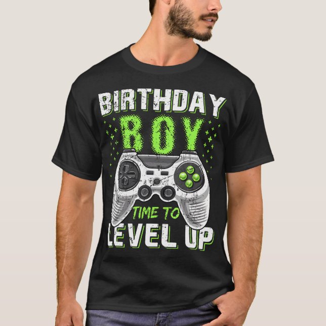 Level Up Birthday Boy Video Game 	 - Classic Fit B T-Shirt (Front)