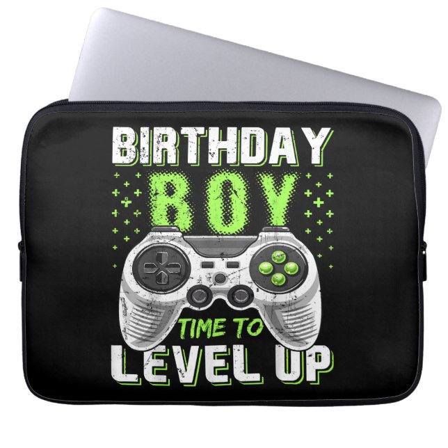 Level Up Birthday Boy Video Game Laptop Sleeve (Front)