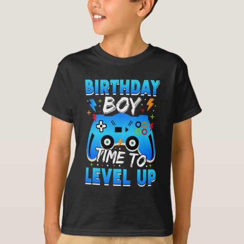 Level Up Birthday Boy Video Game T_Shirt