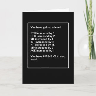 Level Up Birthday Card