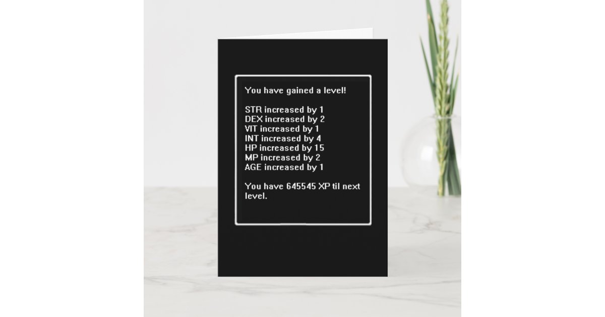 Level Up Birthday Card | Zazzle