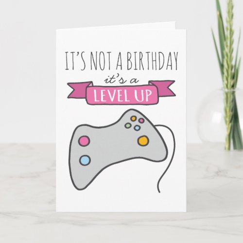 Level Up Birthday Card