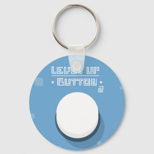 Level Up Button 2 Keychain