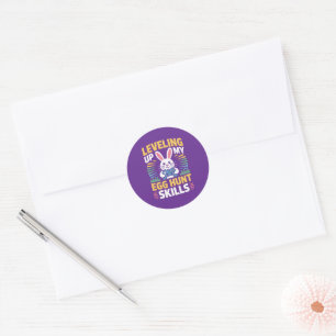 Level Up Easter Egg Hunt Gamer Bunny Sticker