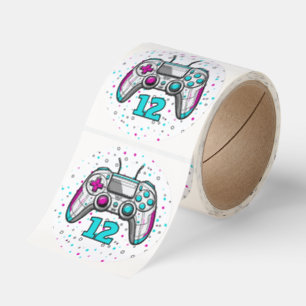 Level Up Gamer Birthday – Video Game Party Favor Classic Round Sticker