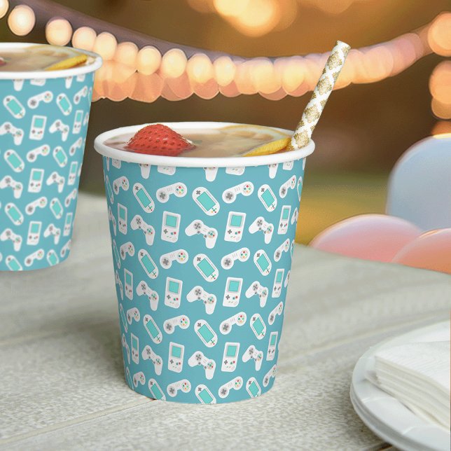 Level Up | Gamer Pattern Paper Cups (Creator Uploaded)