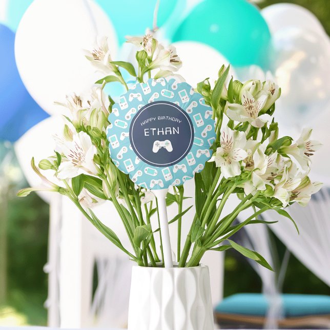 Level Up | Gamer Theme Personalized Birthday Balloon (Creator Uploaded)