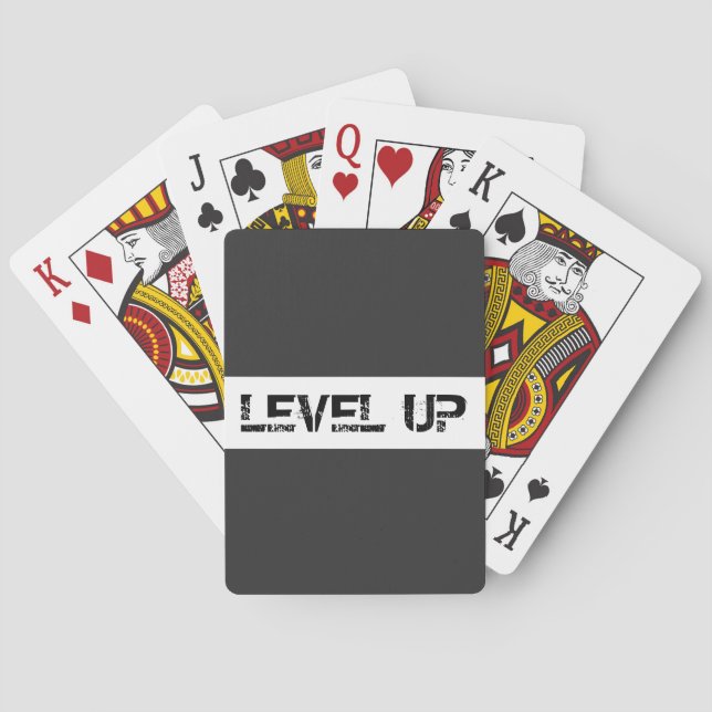 Level Up Inspirational / Motivational Saying Poker Cards (Back)