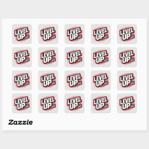 Level Up Keep Moving Square Sticker