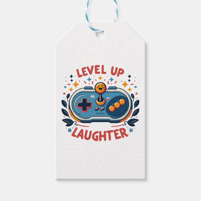 level up laughter gift tags (Front)