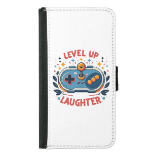 level up laughter samsung galaxy s5 wallet case