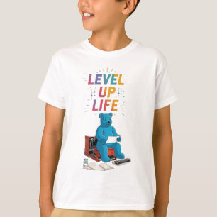 Level Up Life: Giant Blue Gummy Bear Comic Strip  T-Shirt