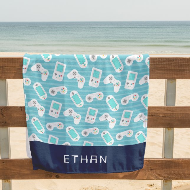 Level Up Personalized Beach Towel (Creator Uploaded)