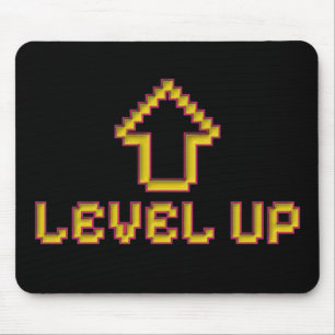 Level Up Pixel Mousepad Retro Gamer Black