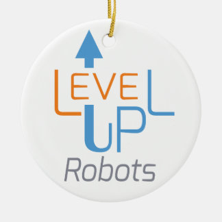 Level Up Robots Christmas ornament