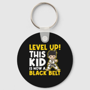Level Up This Kid Is Now A Black Belt - Karate Mar Keychain