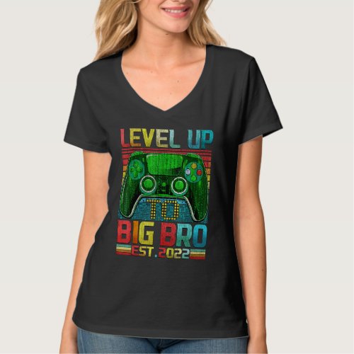 Level Up To Big Brother 2022 Pregnancy Baby Announ T_Shirt