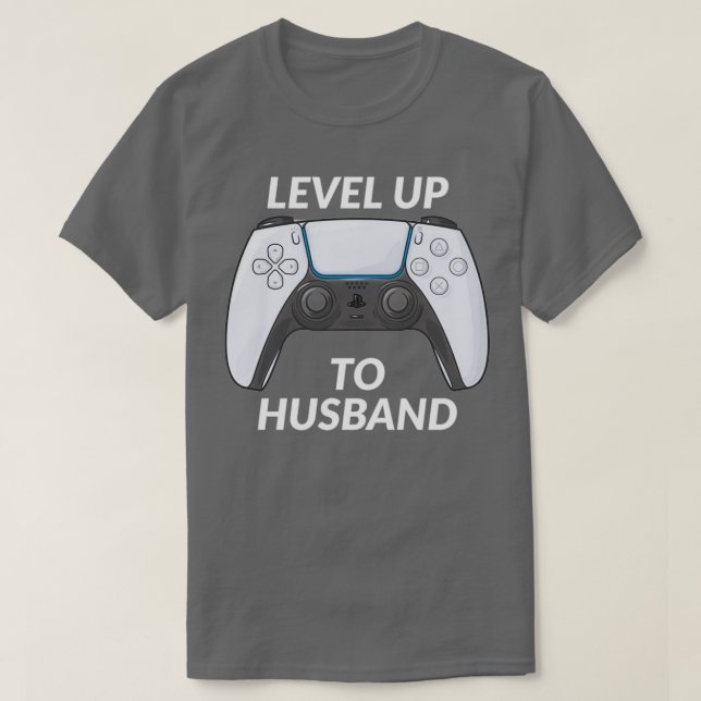 Level Up To Husband T-Shirt (Design Front)