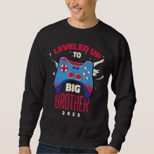 Level Up to New Big Brother Announcement for Boys  Sweatshirt