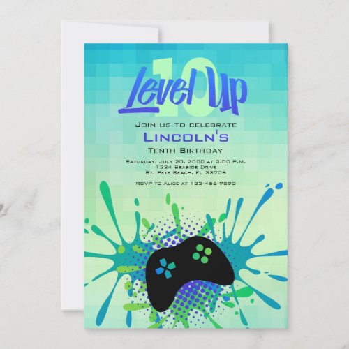 Level Up Video Game Controller Birthday