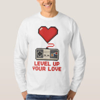 Level Up Your Love, Retro Pixel Gaming Design