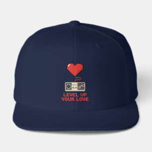 Level Up Your Love, Retro Pixel Gaming Design Visor