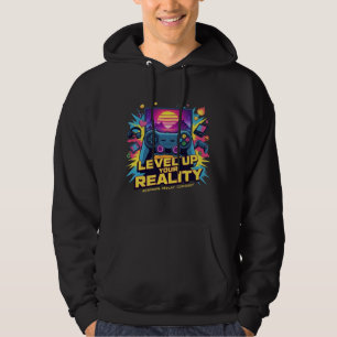 Level Up Your Reality – Neon Gamer Hoodie