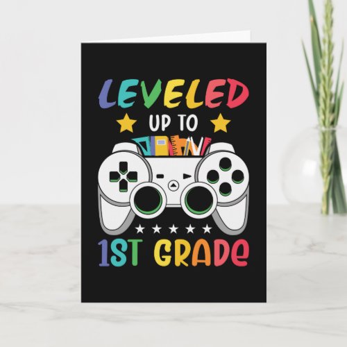 Leveled Up To 1st Grade Back to School Video Gamer Card