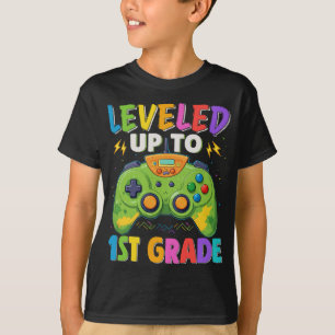 Leveled Up To 1st Grade Gamer Back To School Boys T-Shirt