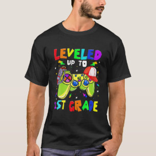 Leveled Up To 1St Grade Video Game Funny Back To S T-Shirt