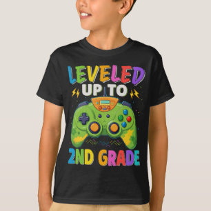 Leveled Up To 2nd Grade Gamer Back To School Boys T-Shirt