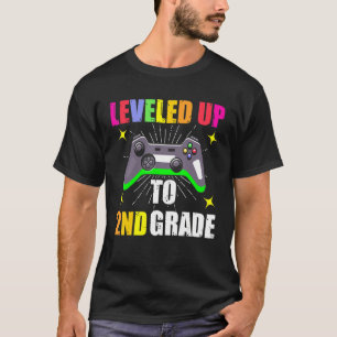 Leveled Up To 2nd Grade Gamer  Back To School Boys T-Shirt