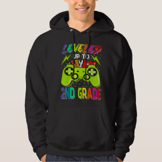 Leveled Up To 2nd Grade Gamer Back To School First Hoodie