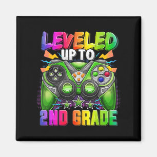 Leveled Up To 2nd Grade Gamer Back To School First Magnet